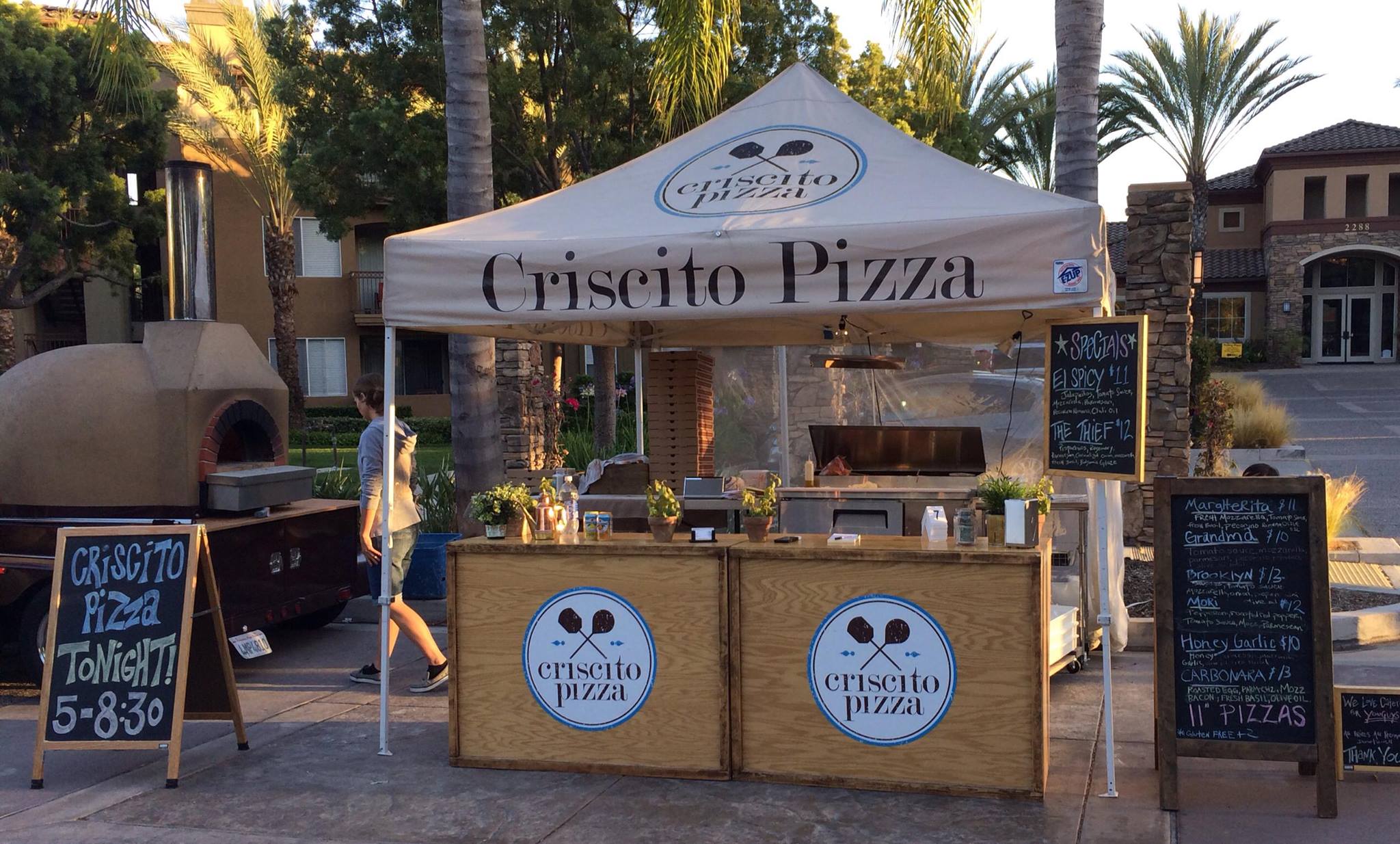 Criscito Pizza Catering set up